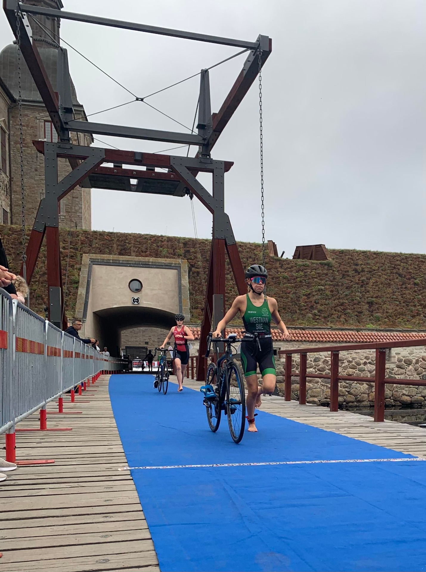 Selma Westman inför andra växlingen i prologen